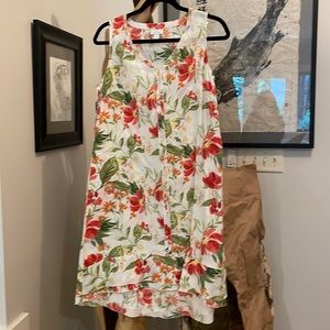 Floral linen dress